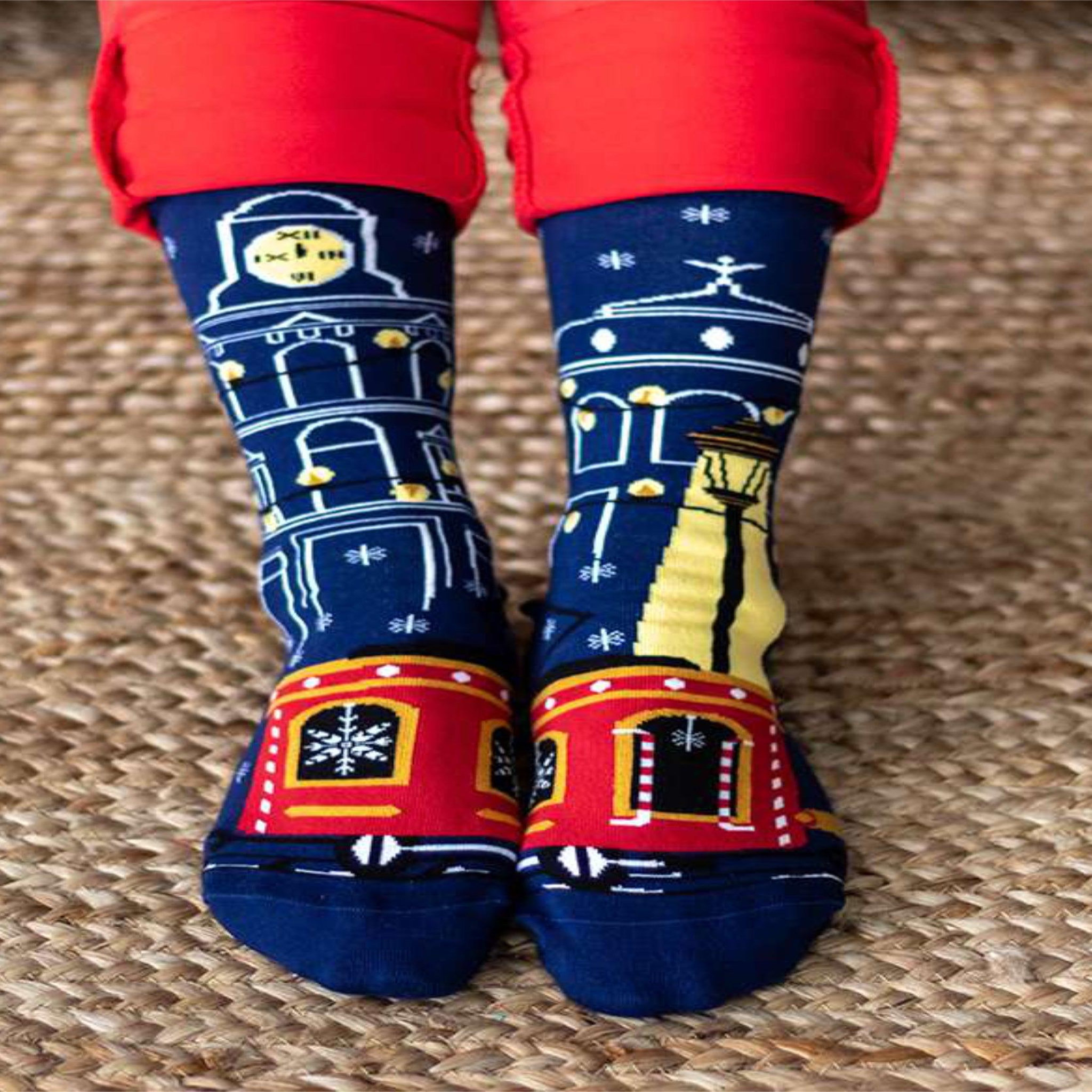 Voir la diapositive 3 : PIRIN HILL Chaussettes arty tramway de nuit
