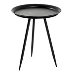 Paris Prix Table d'Appoint Design en Métal  Laqué  54cm Noir