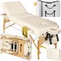 Voir la diapositive 1 : tectake Table de massage portable pliante à 3 zones largeur 70 cm, rembourrage 7,5 cm beige