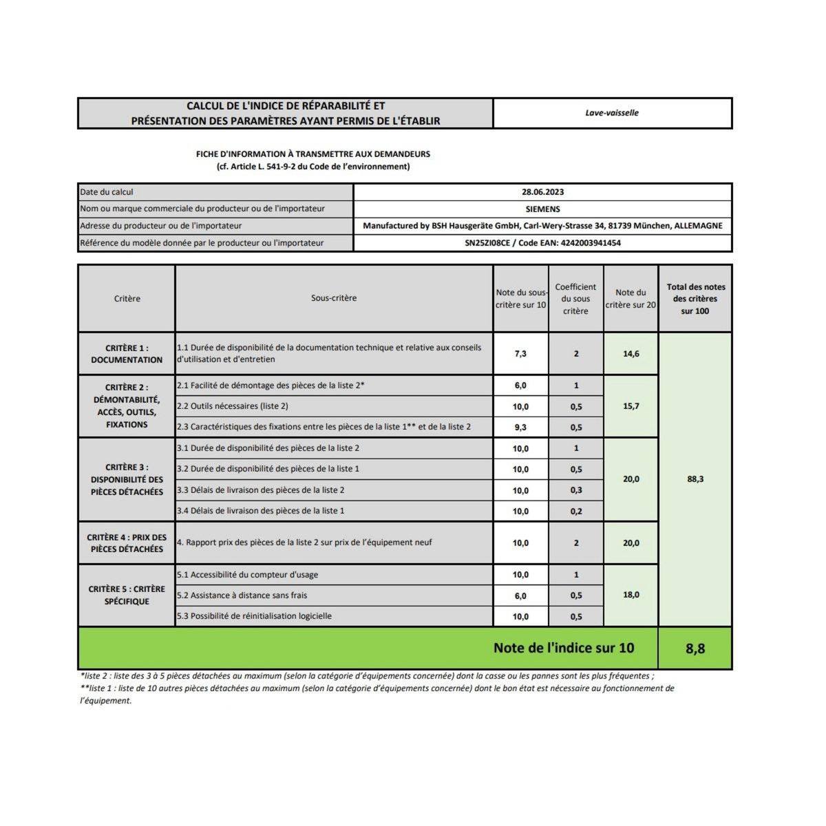 Siemens Lave-vaisselle 60cm 14 couverts 40db gris inox - SN25ZI08CE