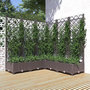 Voir la diapositive 1 : VIDAXL Jardiniere avec treillis Marron 120x120x121,5 cm PP