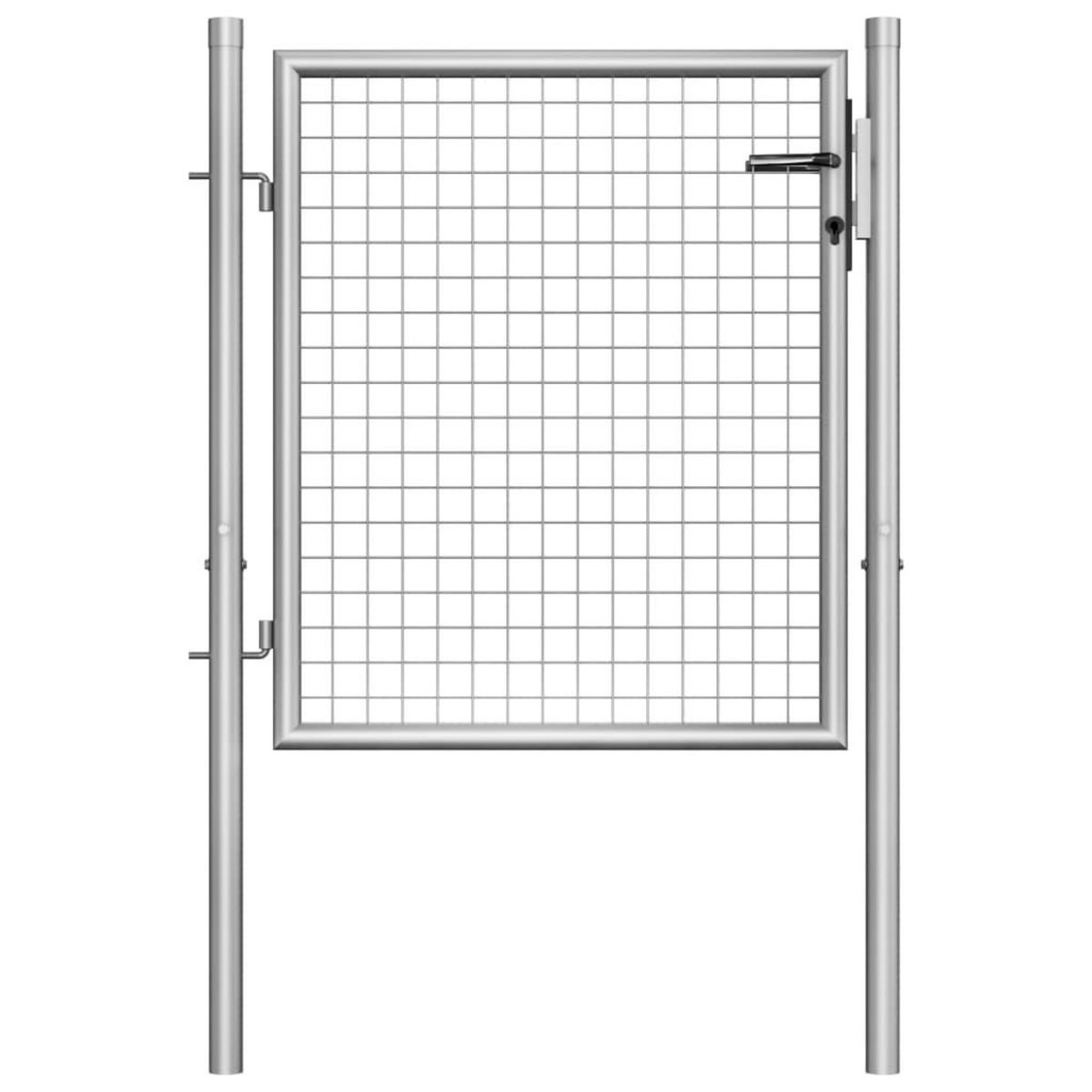 VIDAXL Porte de jardin Acier galvanise 105x125 cm Argente