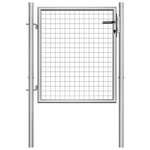 VIDAXL Porte de jardin Acier galvanise 105x125 cm Argente