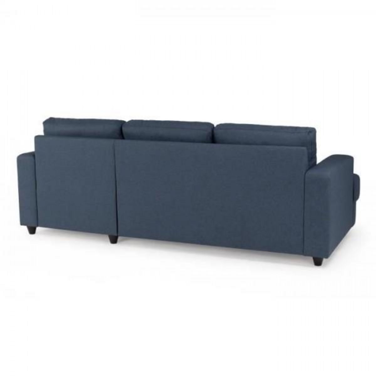 MARKET24 Canapé d'angle droit 4 places - Tissu bleu - Contemporain - L 215 x P 140 H 86 cm - PAUL