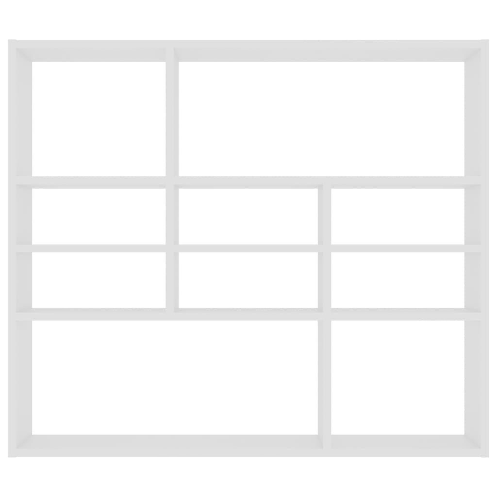 Voir la diapositive 4 : VIDAXL Etagere murale Blanc 90x16x78 cm Bois d'ingenierie