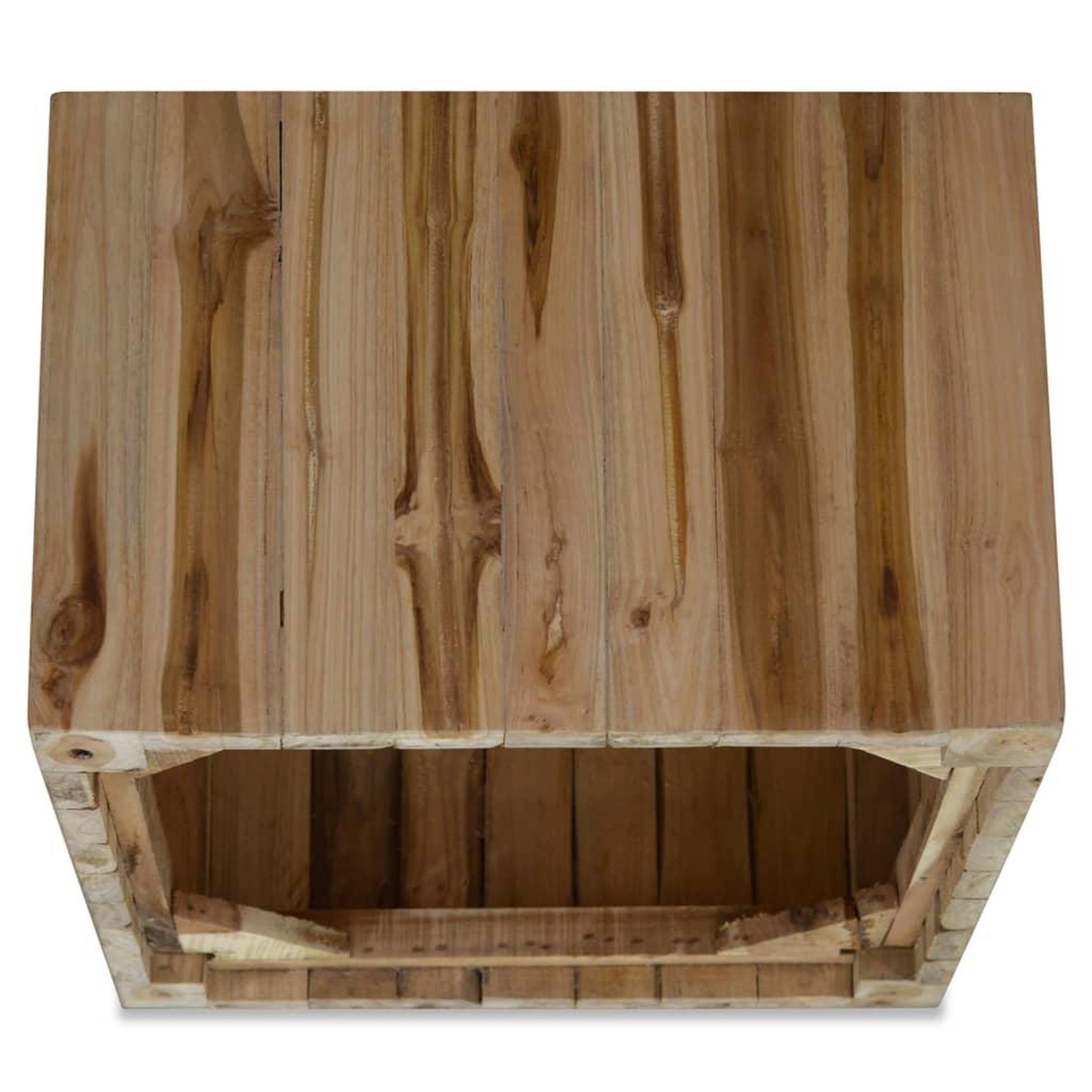 Voir la diapositive 5 : VIDAXL Table basse Teck authentique 50x50x35 cm