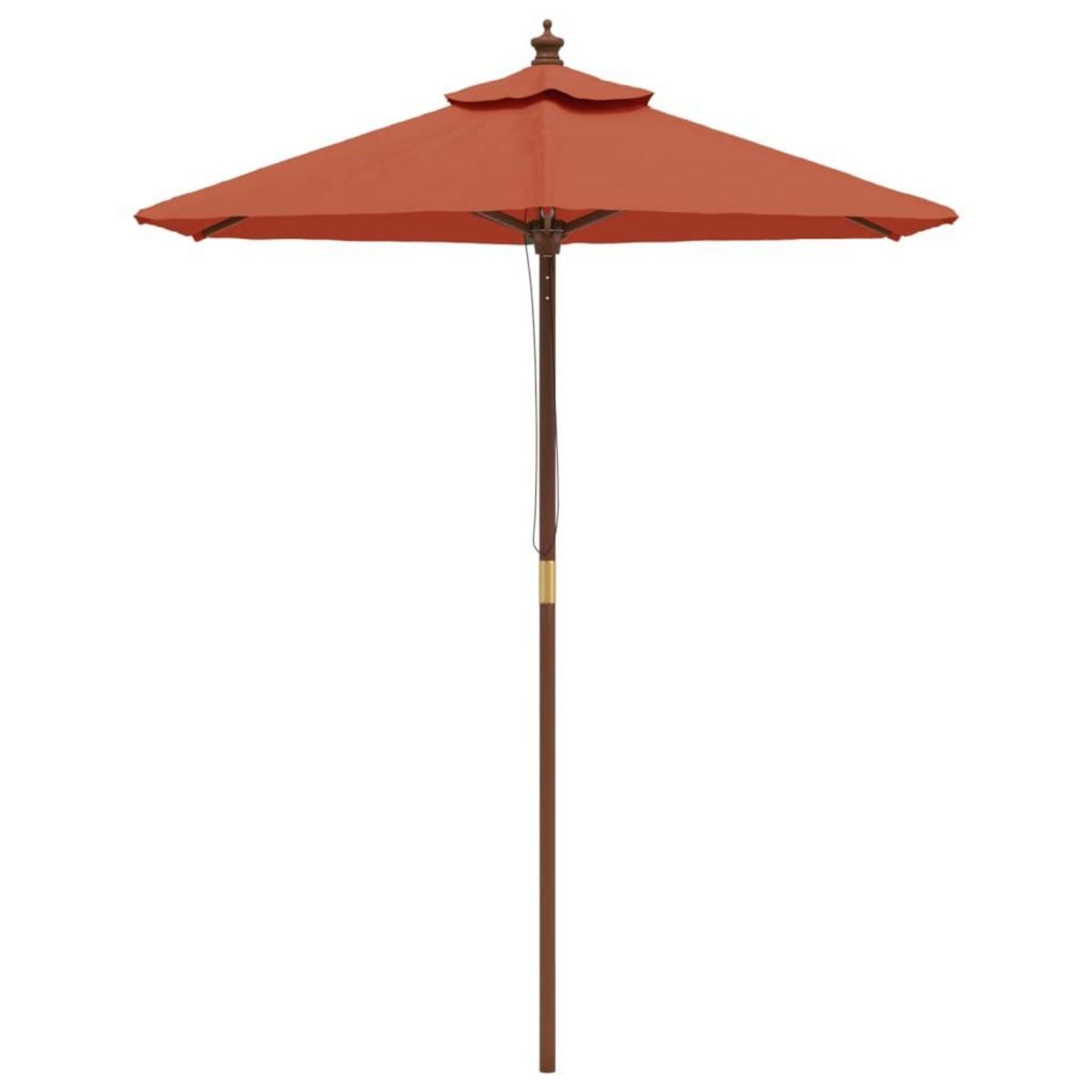 VIDAXL Parasol de jardin avec mat en bois terre cuite 196x231 cm