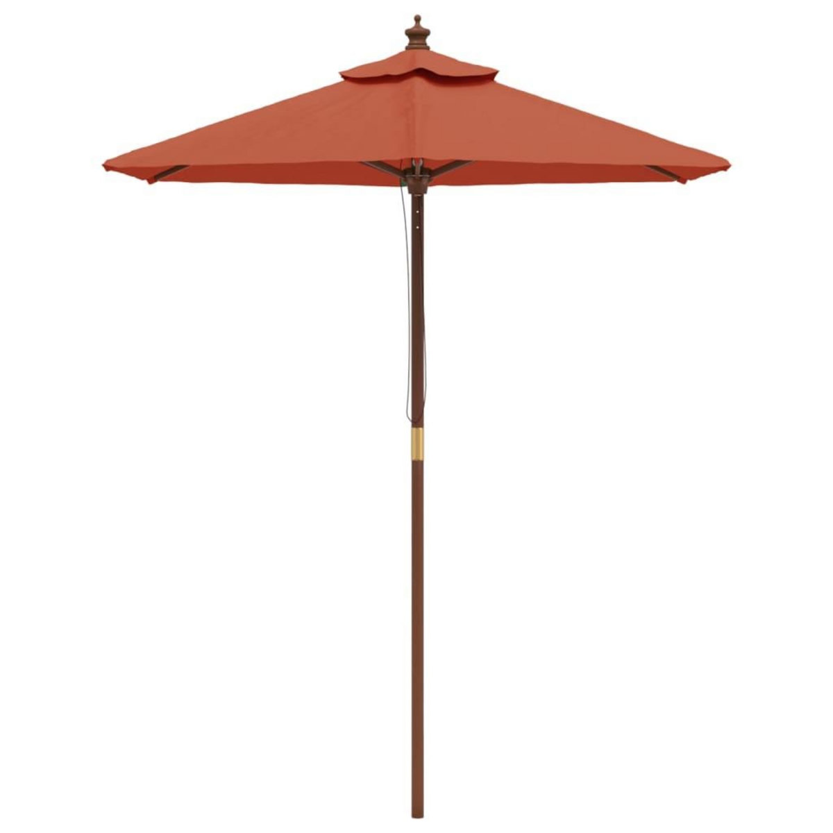 VIDAXL Parasol de jardin avec mat en bois terre cuite 196x231 cm