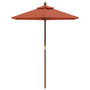 Voir la diapositive 3 : VIDAXL Parasol de jardin avec mat en bois terre cuite 196x231 cm