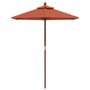 Voir la diapositive 3 : VIDAXL Parasol de jardin avec mat en bois terre cuite 196x231 cm