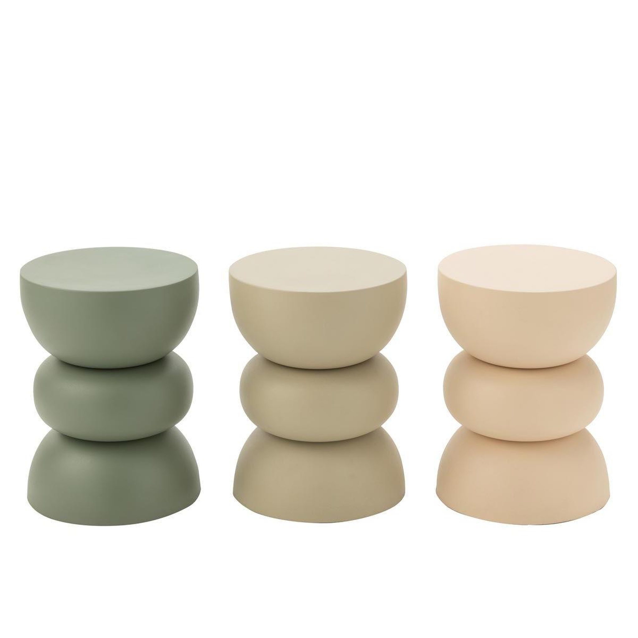 Voir la diapositive 4 : J-LINE Table d'appoint design en métal  lise  43cm vert