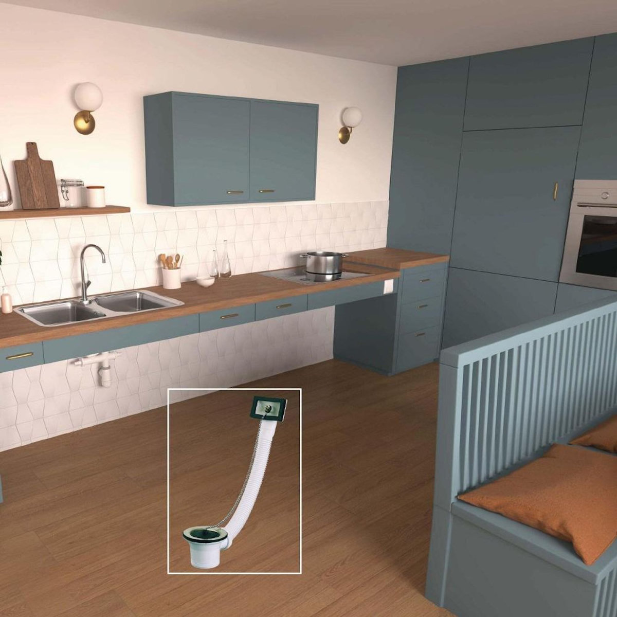 Valentin Bonde à bouchon chainette trop-plein diam.50