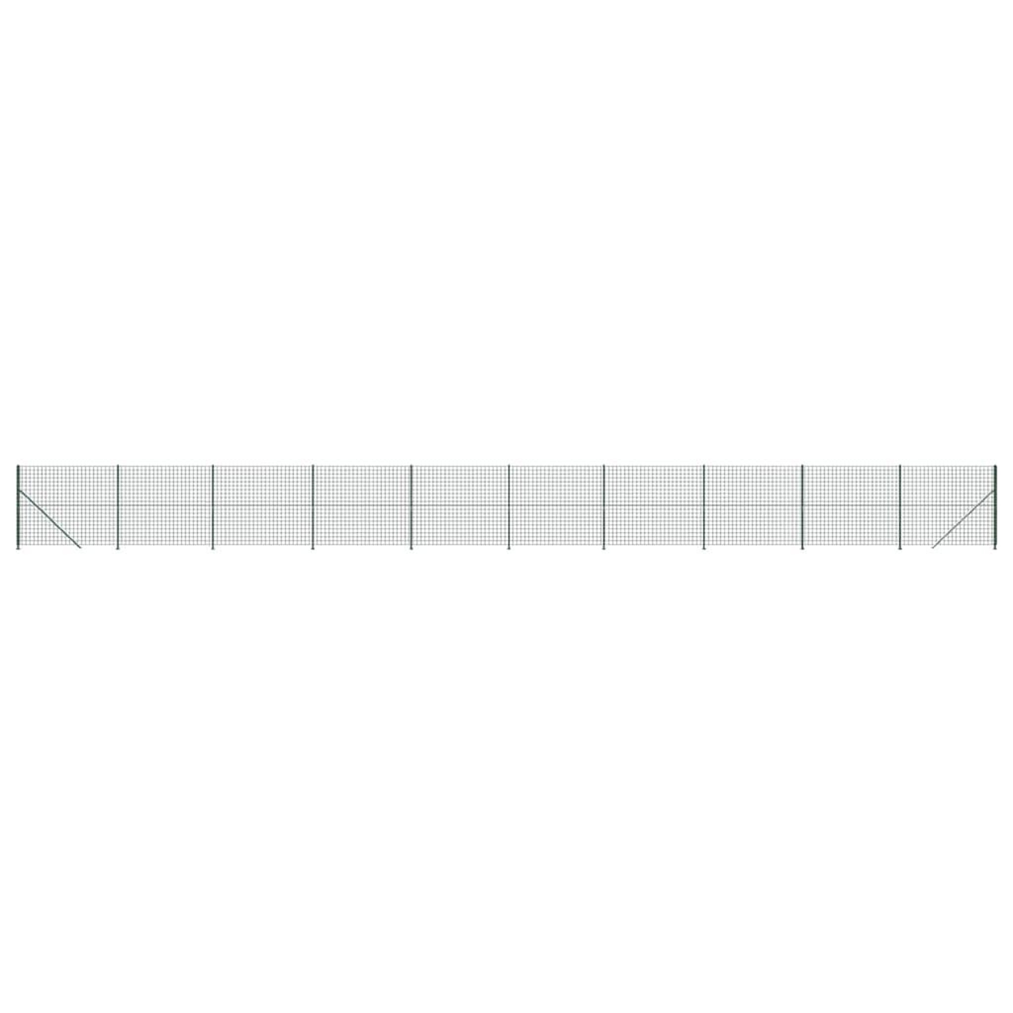 Voir la diapositive 2 : VIDAXL Cloture en treillis metallique avec bride vert 1,8x25 m