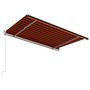 Voir la diapositive 4 : VIDAXL Auvent retractable automatique 400x300 cm Orange et marron