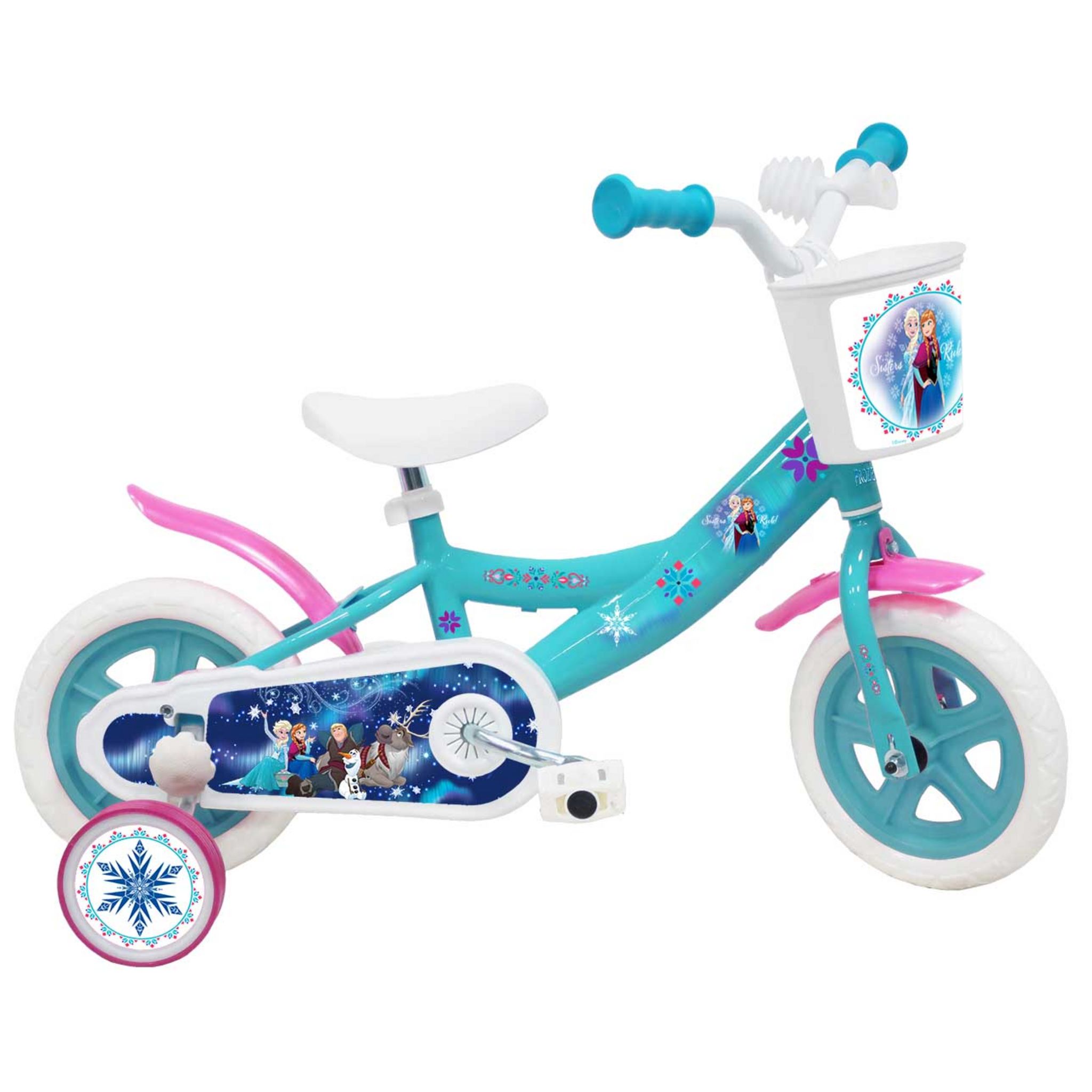 Vélo Enfant 16 Pouces Reine Des Neiges – Dino Bikes Regina Snow Queen (blanc, Panier, Roulettes, 2 Ans Garantie)
