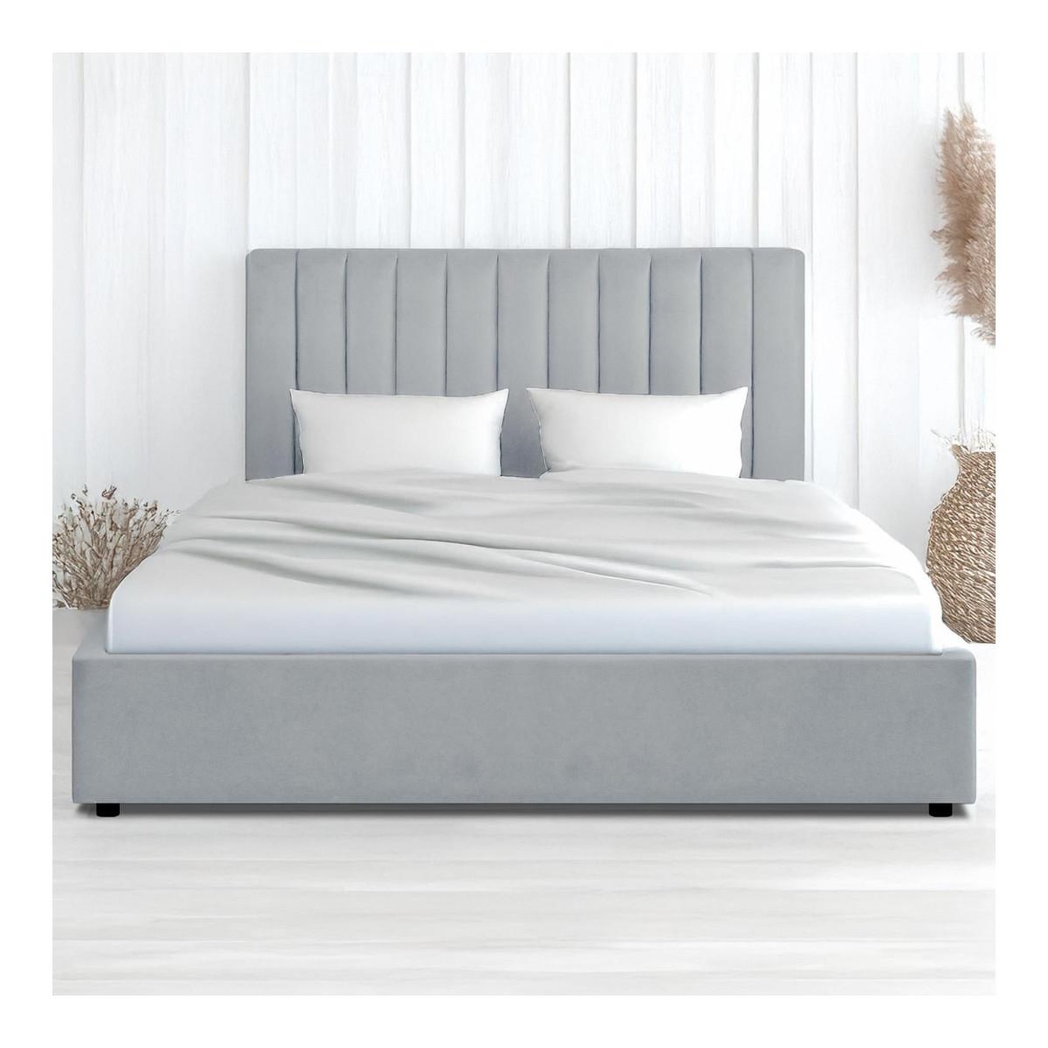 Voir la diapositive 3 : Paris Prix Lit coffre design velours  songa  180x200cm argent