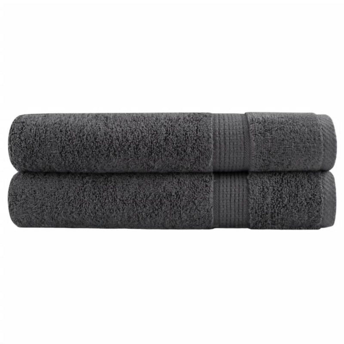 VIDAXL Serviettes de qualité supérieure SOLUND 2 pcs anthracite
