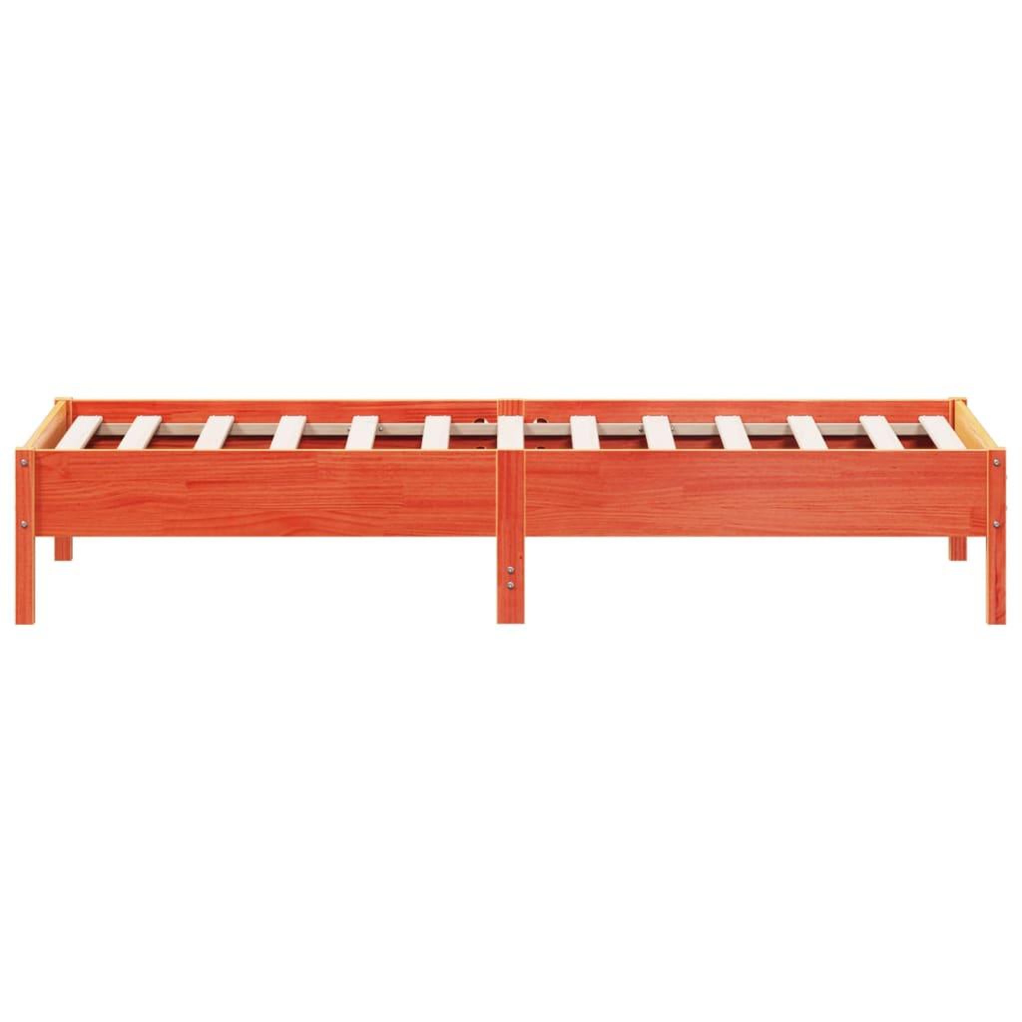 Voir la diapositive 5 : VIDAXL Cadre de lit sans matelas cire marron 90x200 cm bois pin massif