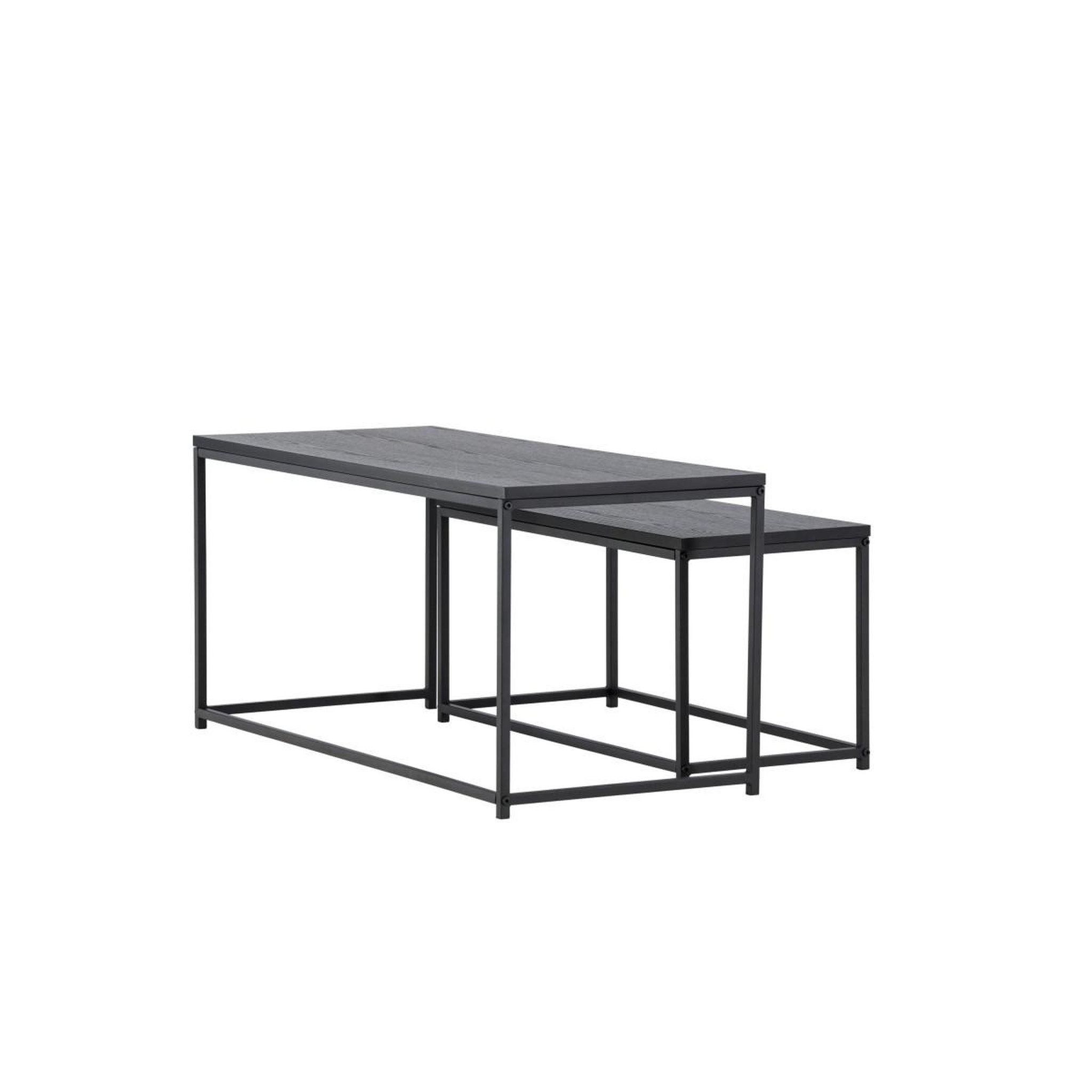 Voir la diapositive 5 : Paris Prix Lot de 2 tables basses gigognes  mallan  100cm noir