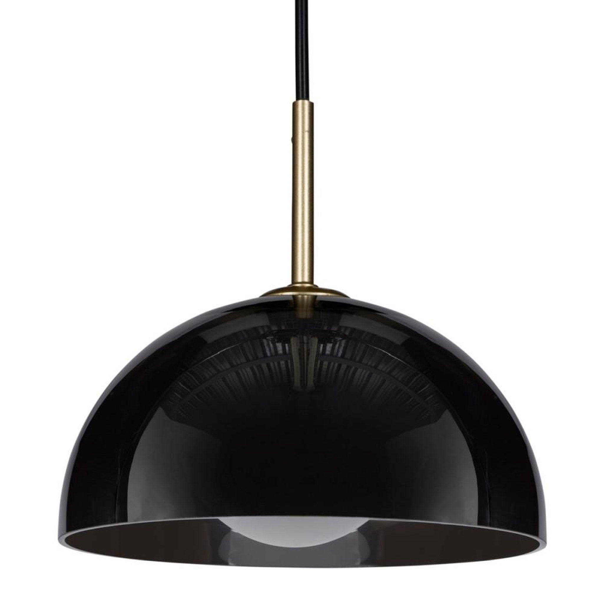 OSTARIA Suspension verre LUMEA noire et dorée