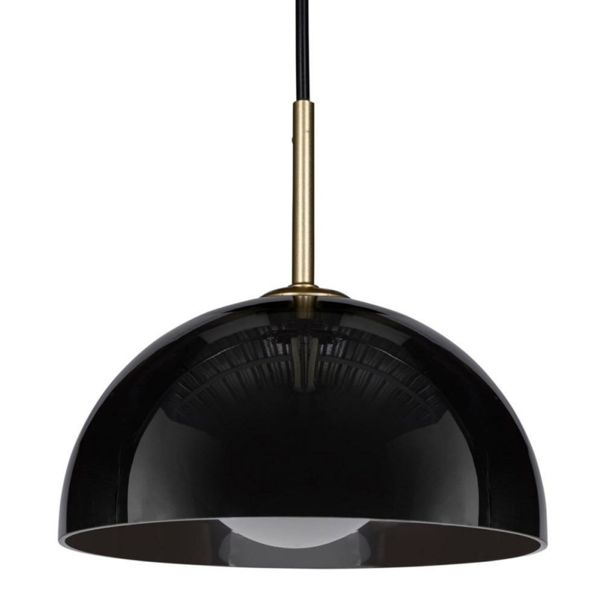 OSTARIA Suspension verre LUMEA noire et dorée