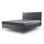 Voir la diapositive 2 : BEST MOBILIER Louis - lit boxspring - 180x200 - en velours - coffres et surmatelas inclus