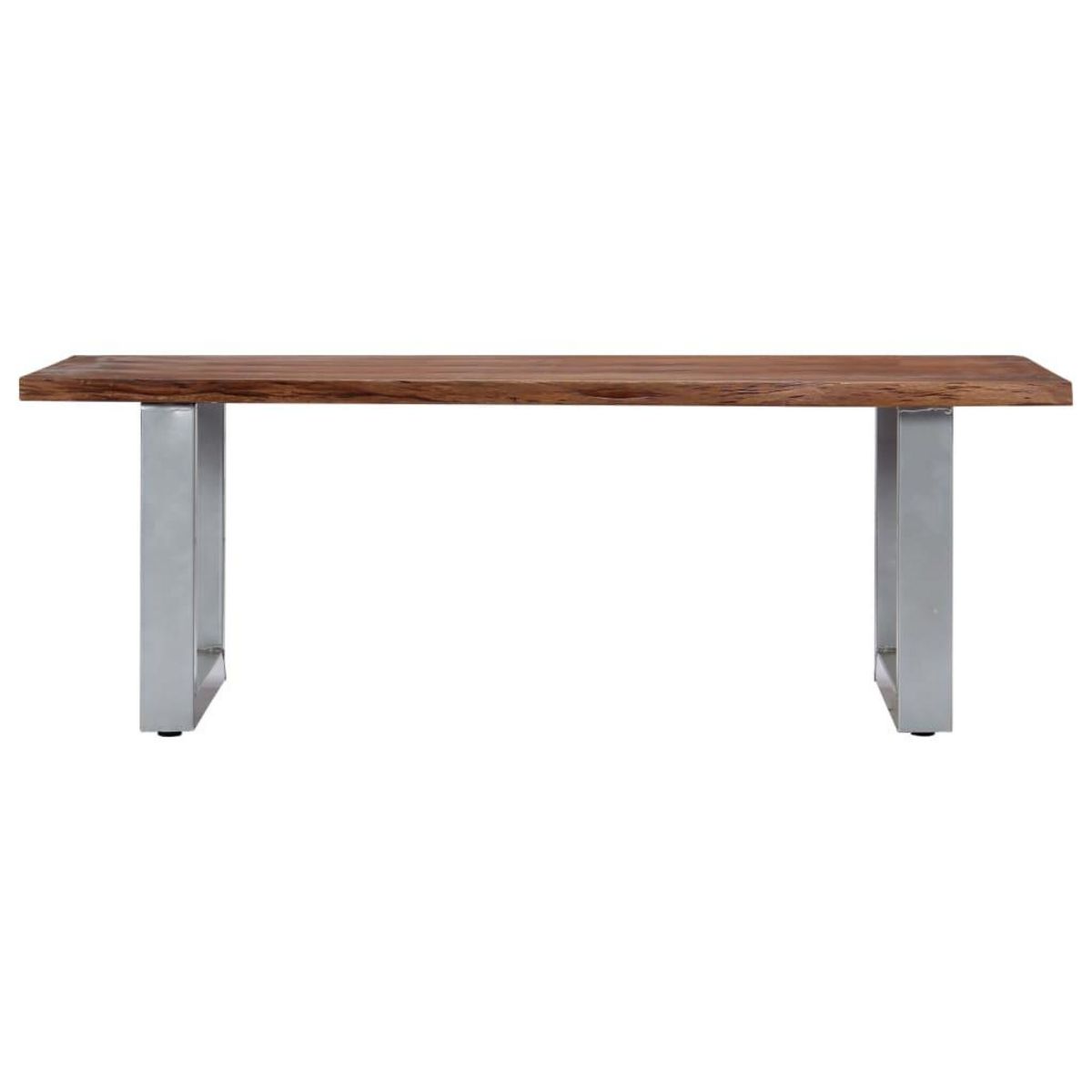 VIDAXL Table basse avec bord naturel 115x60x40 cm Bois d'acacia massif
