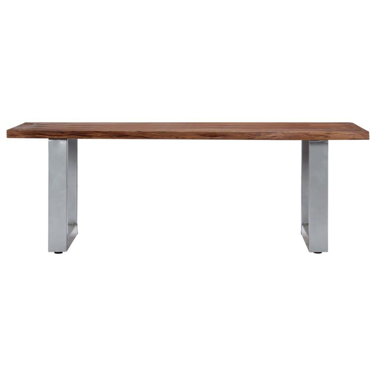VIDAXL Table basse avec bord naturel 115x60x40 cm Bois d'acacia massif