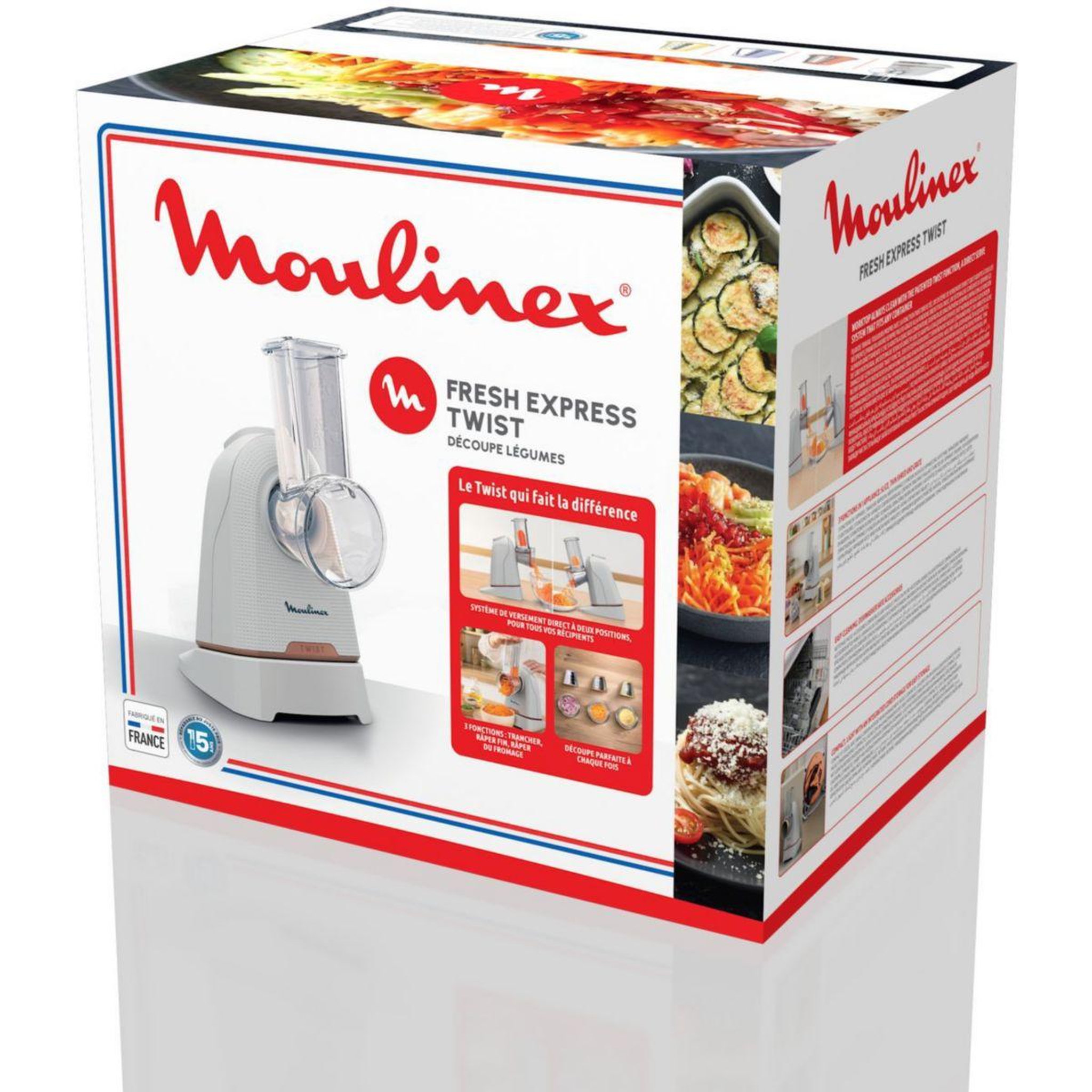 Voir la diapositive 3 : MOULINEX Rapeur trancheur fresh express twist dk863be0