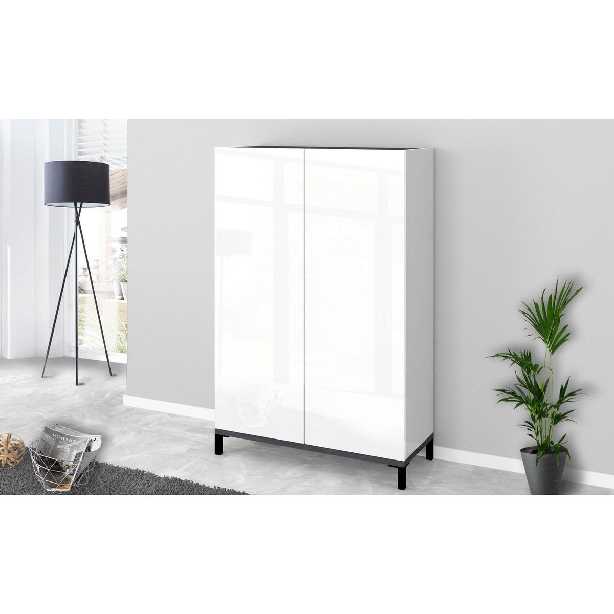 Meuble à chaussures 2 portes L90cm BARI