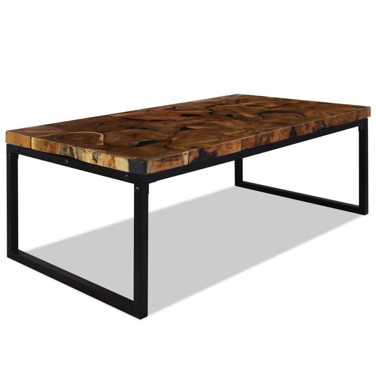 VIDAXL Table basse Teck Resine 110x60x40 cm