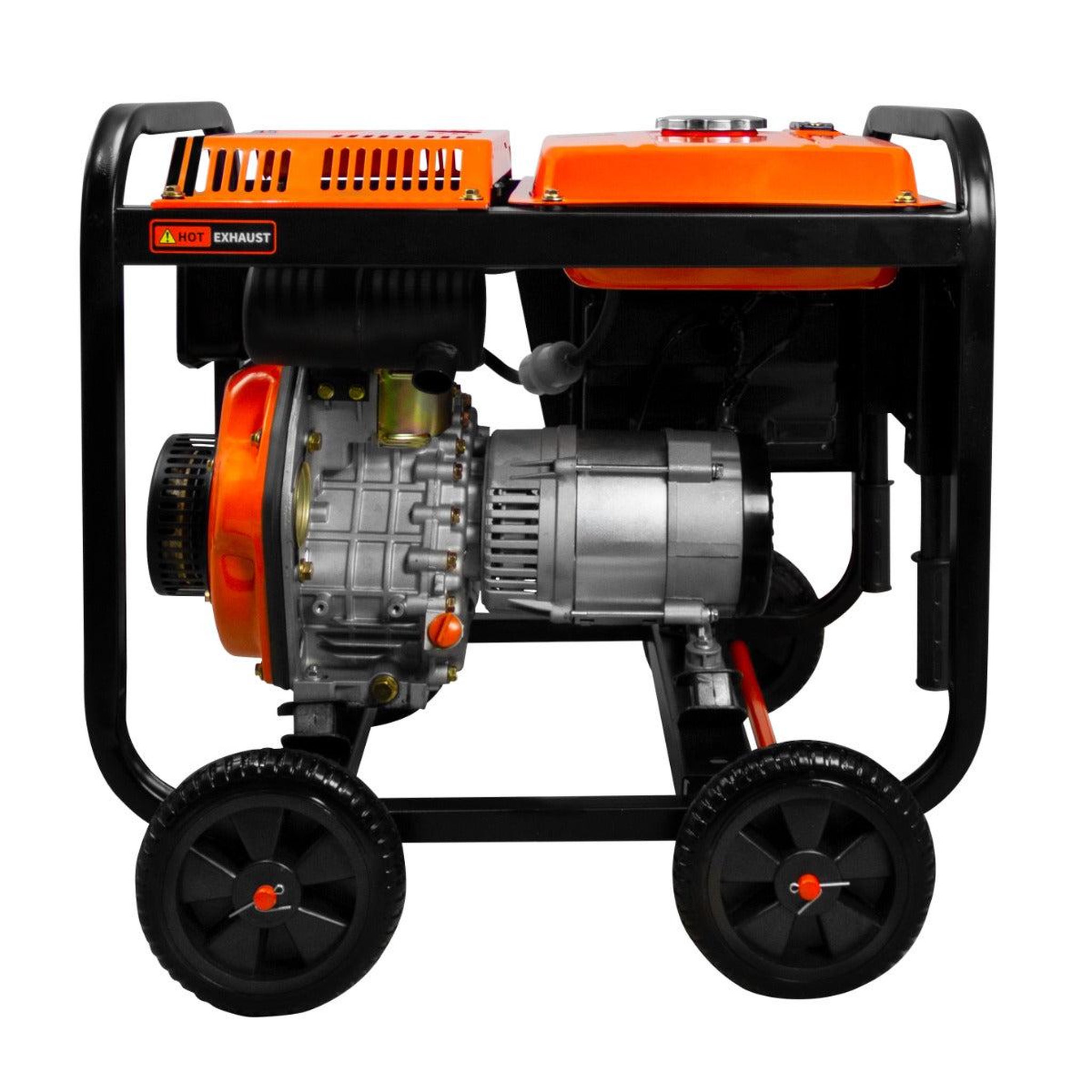 Voir la diapositive 4 : T-MECH Générateur à diesel monophasé à cadre ouvert - 2 200w
