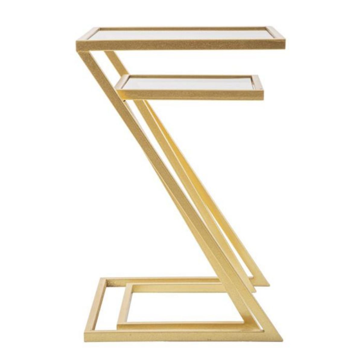 Paris Prix Lot de 2 Tables d'Appoint Gigognes  Zoe  60cm Or