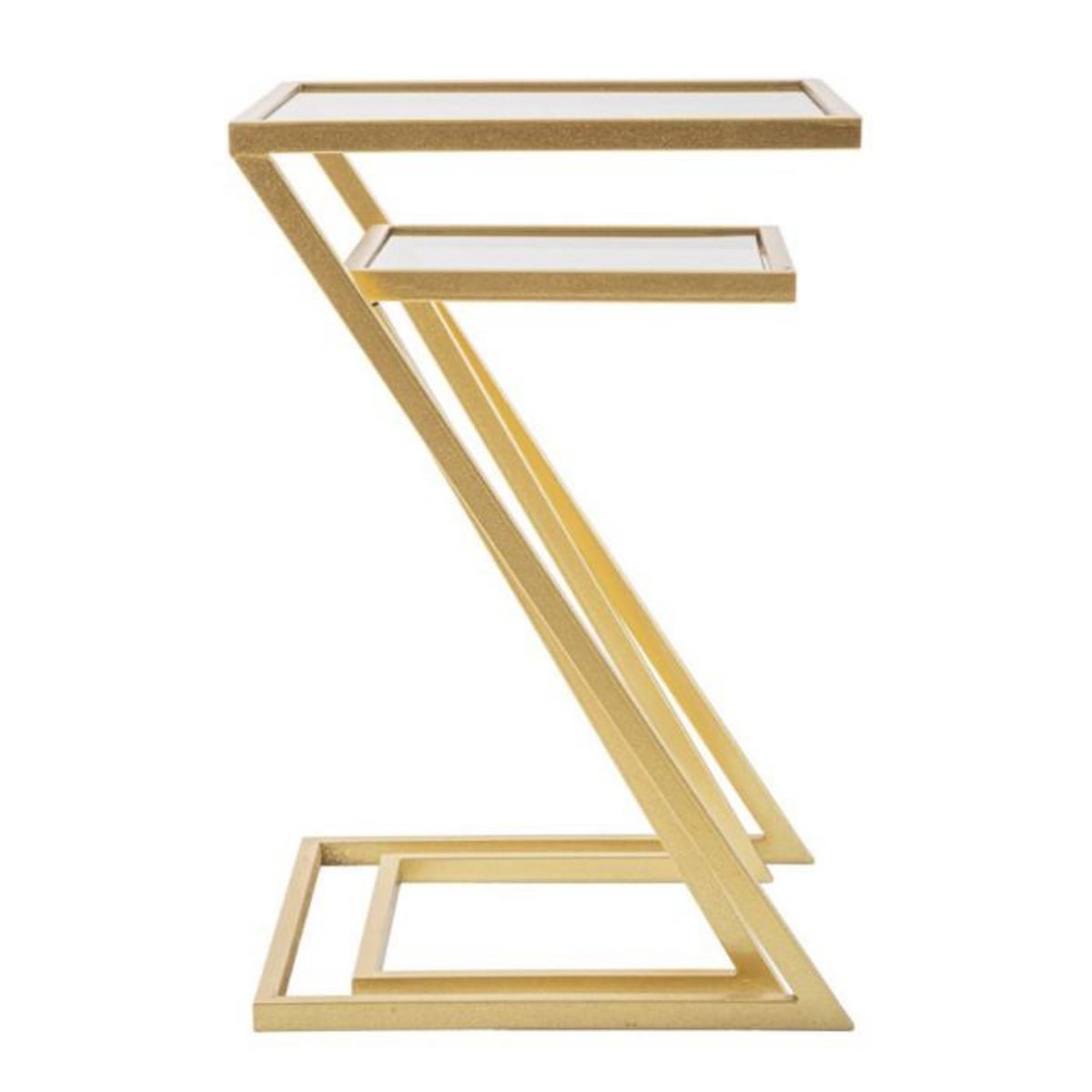 Paris Prix Lot de 2 Tables d'Appoint Gigognes  Zoe  60cm Or