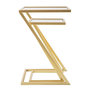 Voir la diapositive 3 : Paris Prix Lot de 2 Tables d'Appoint Gigognes  Zoe  60cm Or