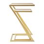 Voir la diapositive 3 : Paris Prix Lot de 2 Tables d'Appoint Gigognes  Zoe  60cm Or