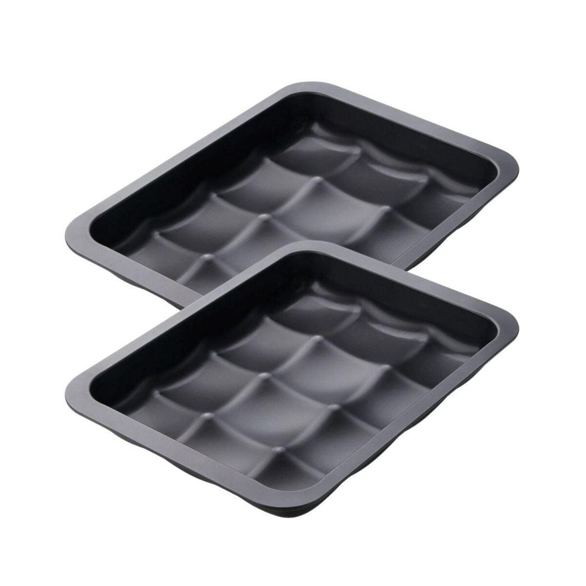 ZENKER Ensemble de 2 Moules 12 mini pains ou brioches 36 x 27 cm Zenker Black Metallic