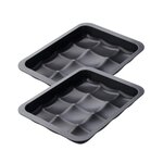 ZENKER Ensemble de 2 Moules 12 mini pains ou brioches 36 x 27 cm Zenker Black Metallic