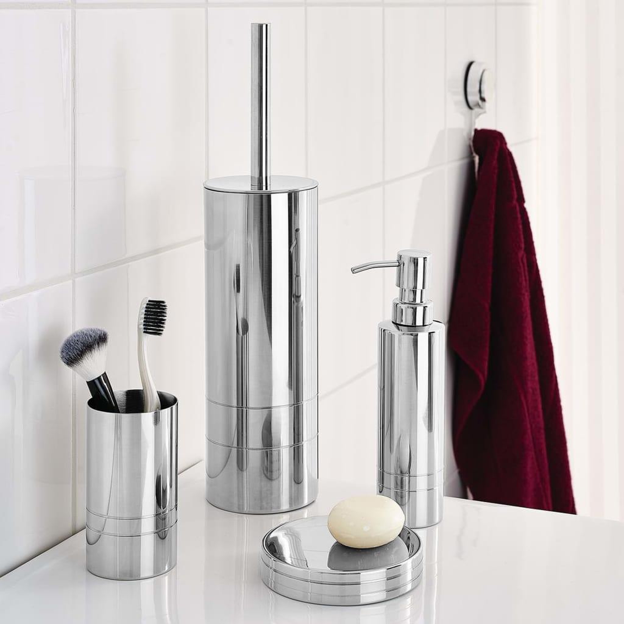 Voir la diapositive 2 : RIDDER RIDDER Brosse de toilette London Chrome