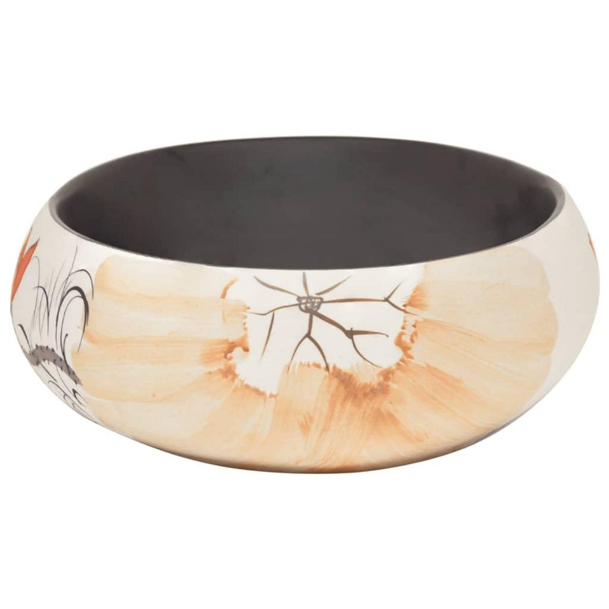 VIDAXL Vasque a poser multicolore ovale 59x40x15 cm ceramique