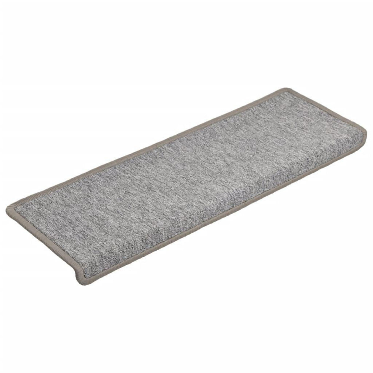 VIDAXL Tapis d'escalier 15 pcs 65x21x4 cm Gris clair