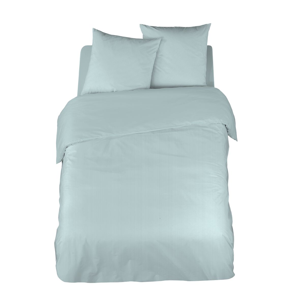 COTE DECO Parure housse de couette unie en satin de coton 80 fils  VOLUPTE 