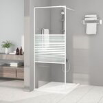 VIDAXL Paroi de douche Blanc 80x195 cm Verre ESG transparent