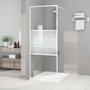 Voir la diapositive 1 : VIDAXL Paroi de douche Blanc 80x195 cm Verre ESG transparent