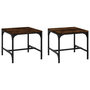 Voir la diapositive 2 : VIDAXL Tables d'appoint 2 pcs Chene fume 40x40x35 cm Bois d'ingenierie