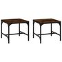 Voir la diapositive 2 : VIDAXL Tables d'appoint 2 pcs Chene fume 40x40x35 cm Bois d'ingenierie
