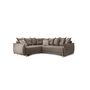 Voir la diapositive 6 : BEST MOBILIER Lena - canapé d'angle convertible - avec coffre - style scandinave - 5 places - gauche