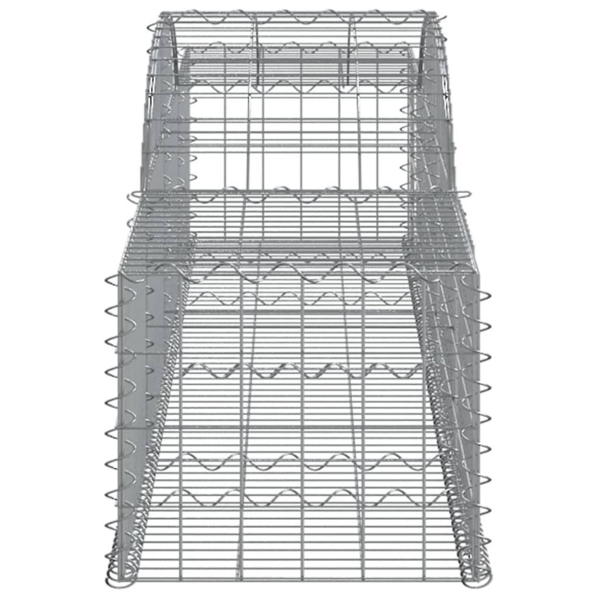 VIDAXL Paniers a gabions arques 3 pcs 300x50x40/60 cm fer galvanise