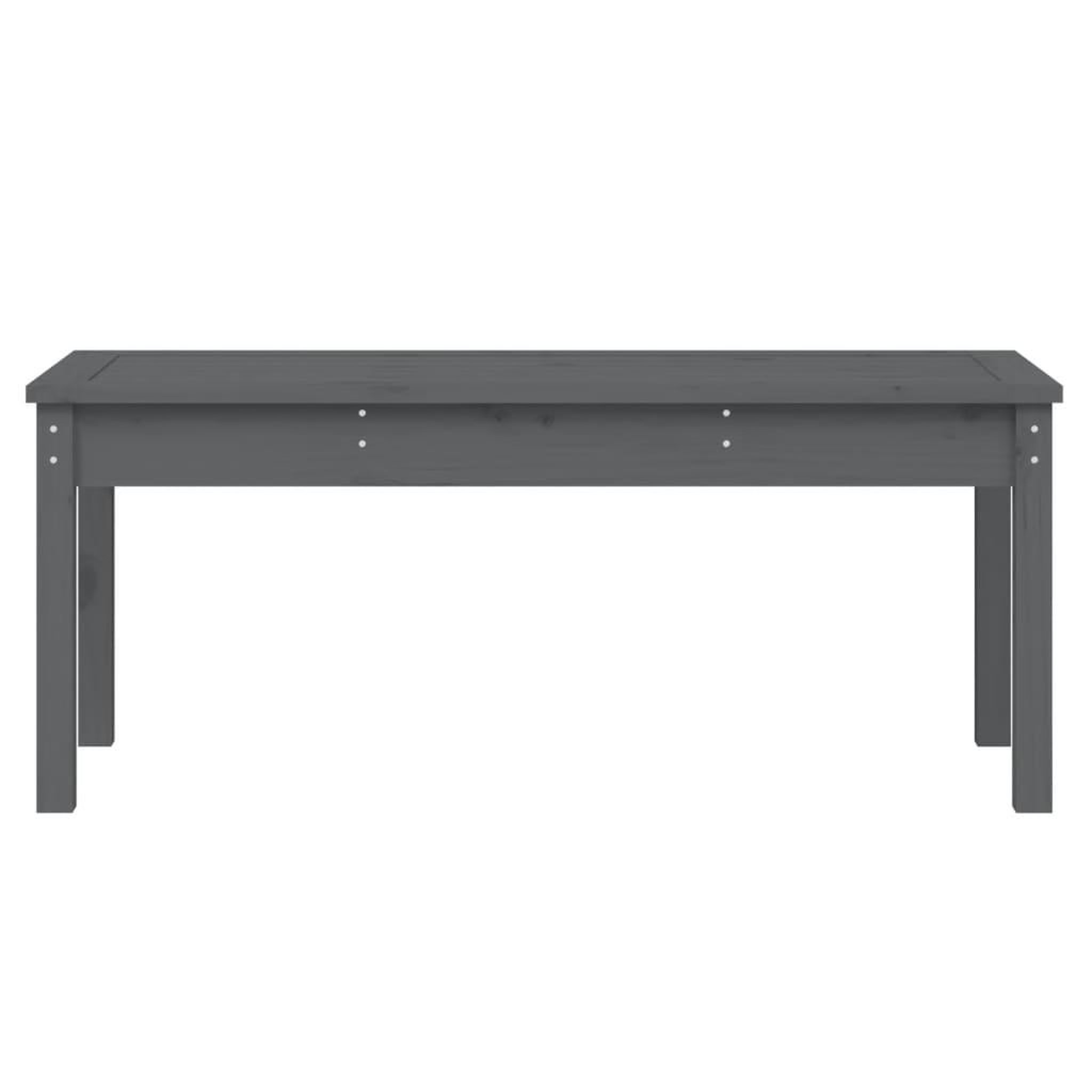 Voir la diapositive 4 : VIDAXL Banc de jardin gris 109x44x45 cm bois massif de pin