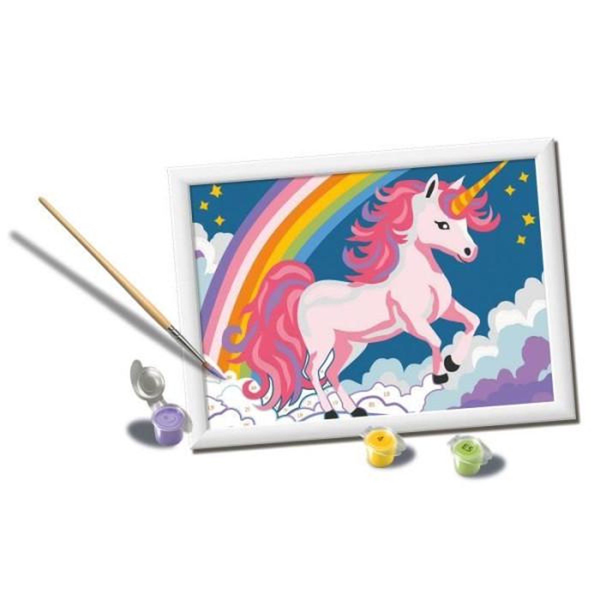 Voir la diapositive 2 : RAVENSBURGER CreArt Kids 18x24cm Licorne Néon, Kit de peinture par numéros Numéro d'Art, Des 7 ans, 25904, Ravensburger